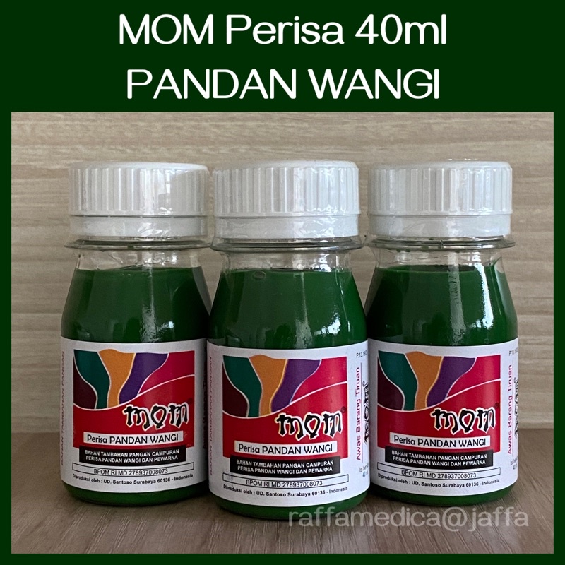 Perisa / Essence MOM 40ML rasa PANDAN WANGI untuk ES / Minuman / KUE dan PUDDING sejak tahun 1970