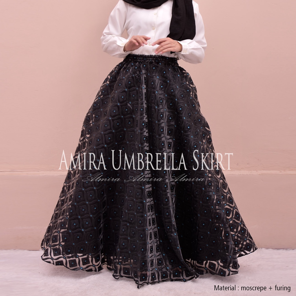 Rok Panjang Wanita Payung Lebar Amira Umbrella Skirt Rok Pesta Kondangan