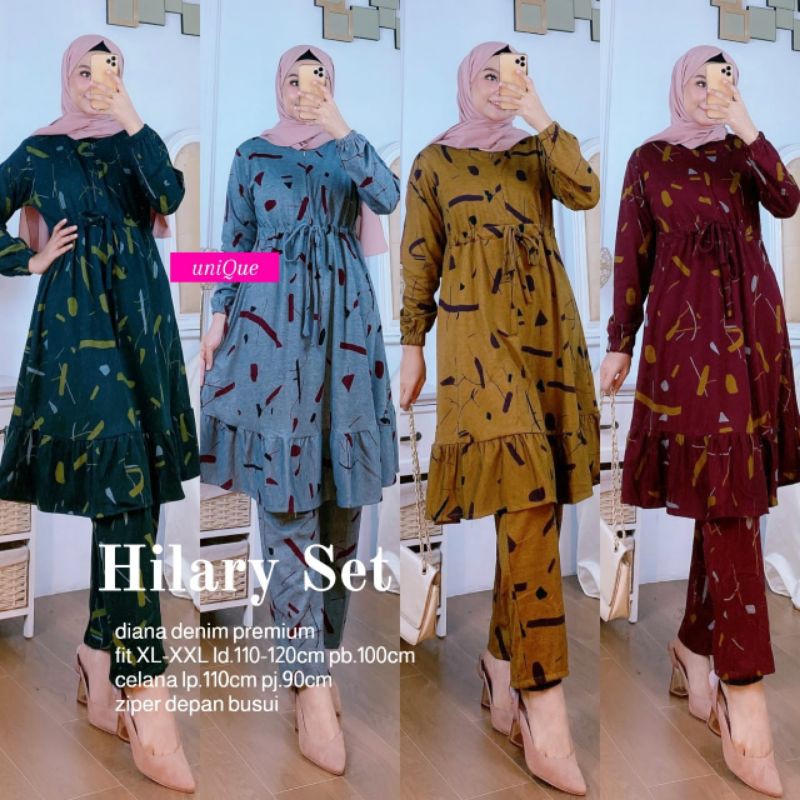STELAN DIANA DENIM PREMIUM||HILARY SET ORI BY UNIQUE