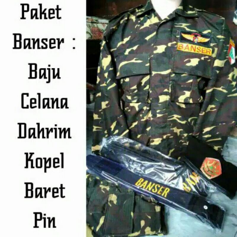 BEST SELLER PAKET LENGKAP BAJU PDL BANSER NASIONAL