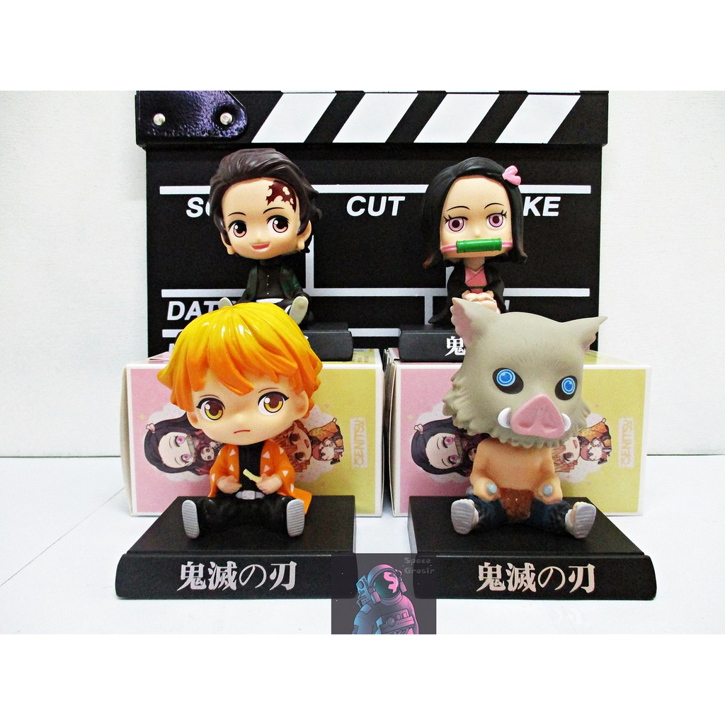 Pajangan Dashboard Mobil Bobble Head Kimetsu No Yaiba Tanjiro Nezuko Inosuke Zenitsu Demon Slayer