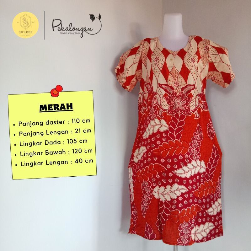 Baju Daster Wanita Remaja Dewasa Busui Lengan Pendek Motif Batik