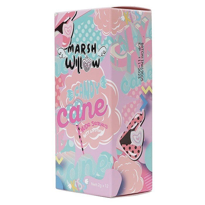 Marshwillow Candy Cane Matte Lip Crayon Nude 12 VARIAN  by Natasha Wilona, Lipstik