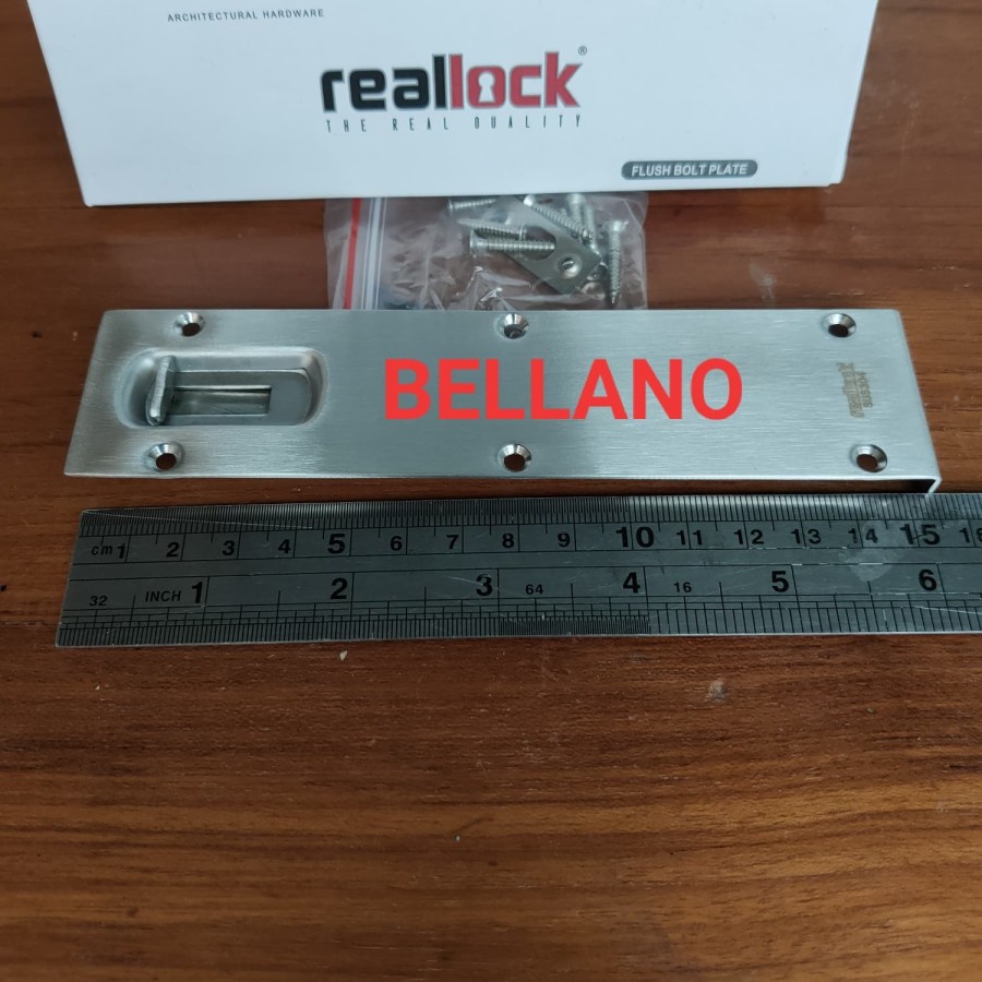 Grendel tipis merk Reallock, sus 304 uk 6''