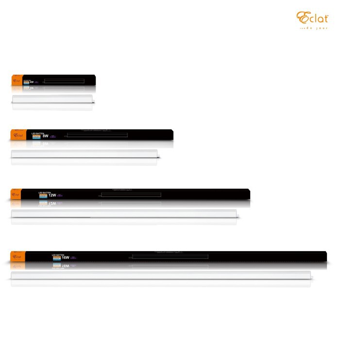 Eclat Lampu LED T5 Batten 16W Semu Setara T5 28W Neon 117cm 4000K