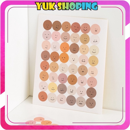 

✧YUKSHOPING✧ 1Pc SMILEY Face Sticker Emoji Deco Jurnal Diary Scrapbook Stiker Emoji R441
