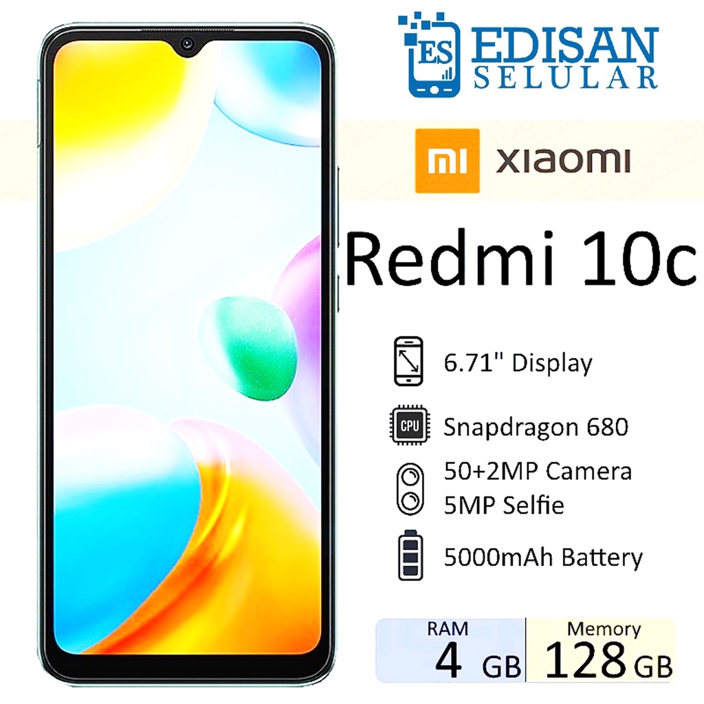 Xiaomi Redmi 10c 4/128 GB Garansi Resmi