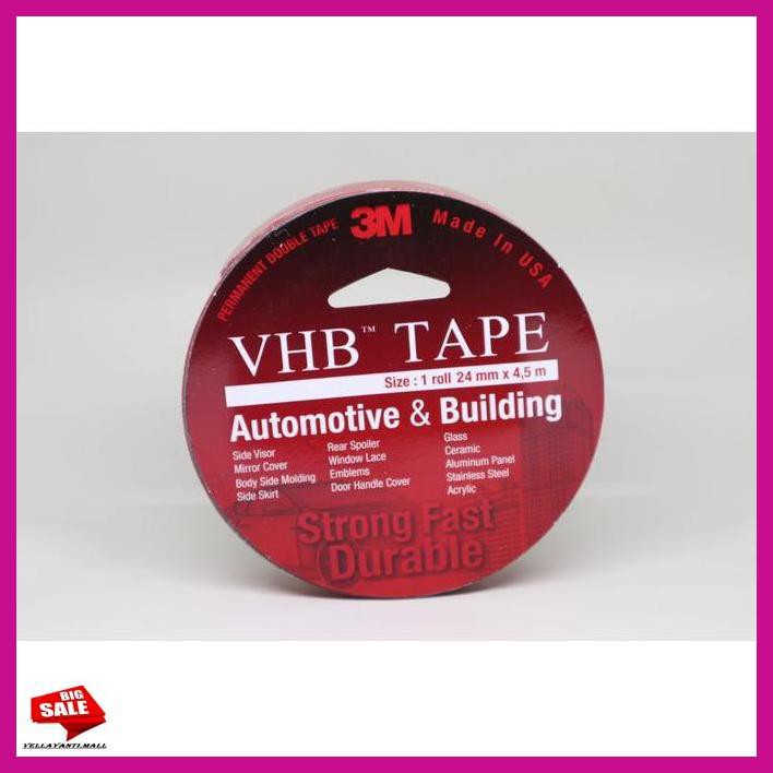 

PETKARCAR- DOUBLE TAPE 3M VHB 24MM X 4,5 M ORIGINAL / DOUBLE FOAM TAPE -ASLIII.