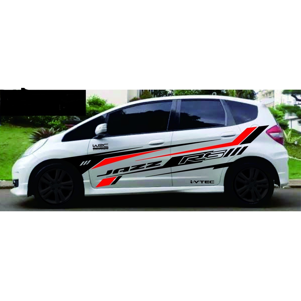 Cutting Stiker Jazz RS Stiker Mobil Honda Jazz - Putih