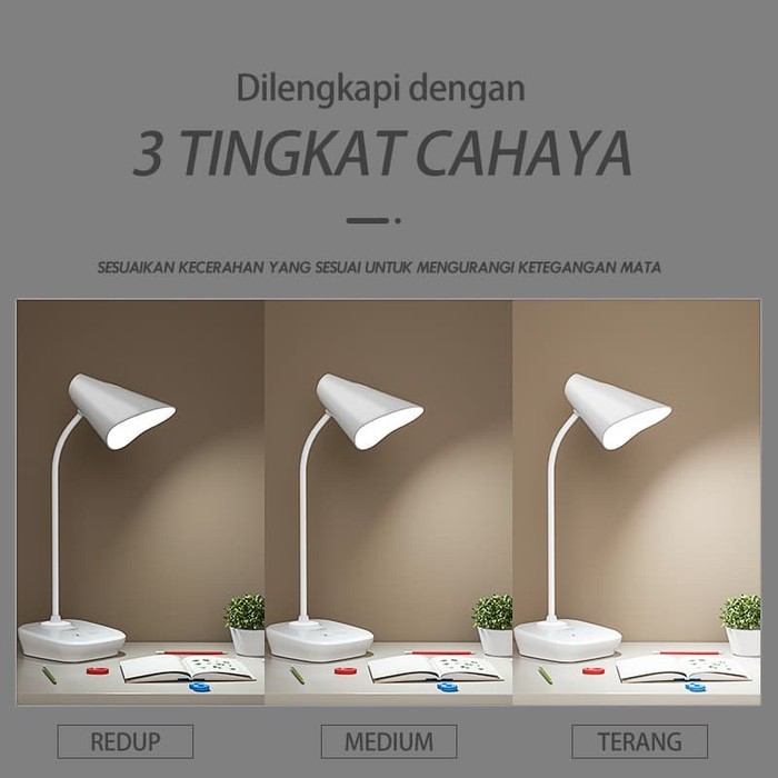 LAMPU MEJA BELAJAR TORCH DIMMER - TOUCH SENSOR - FLEKSIBEL - AOKI