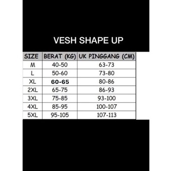 VESH SHAPE UP / Korset 6 kancing