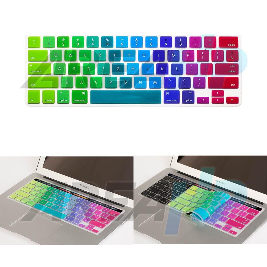 Keyboard Colorful Rainbow Pelangi Warna Warni Cover Protector Penutup Pelindung Macbook Pro Magic Keyboard 16 Inch A2141