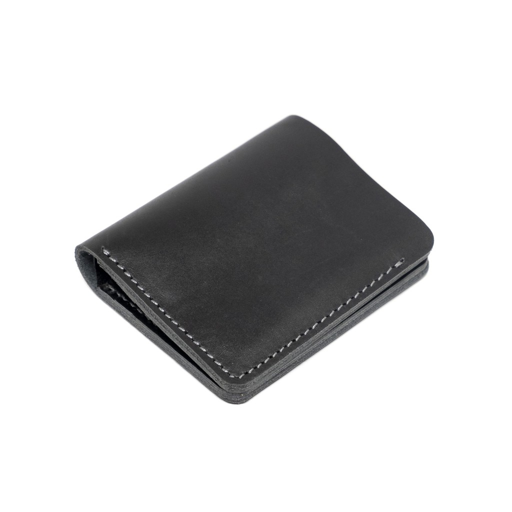 dompet pria kulit sapi asli bifold wallet card wallet hitam - PHWL1035