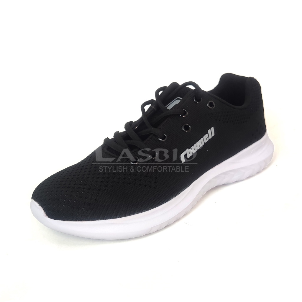 Sepatu Sneakers Sekolah Hitam Putih Pria Rhumell - Ascott BW