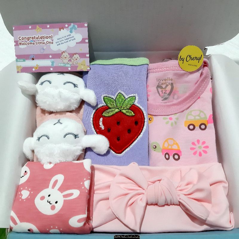 HAMPERS BAYI 6-12 MONTHS/KADO BAYI/JUMPER BAYI SEGIEMPAT-Hampers 3 - Girl