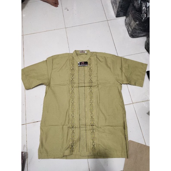 BAJU KOKO JUMBO WARNA BORDIER UKURAN 3L ll 4L