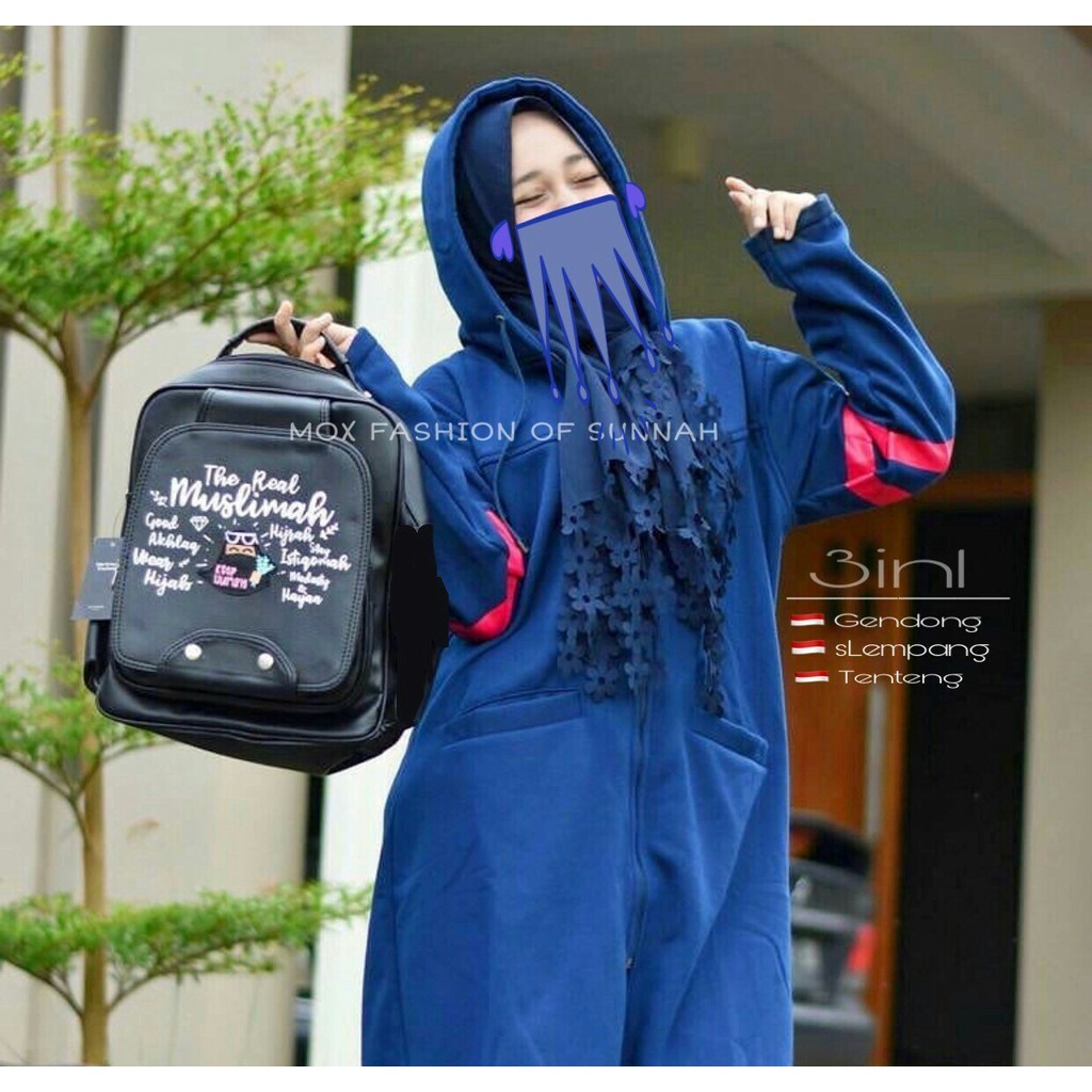 Backpack The Real Muslimah Tas Ransel / Tas Bandung / Tas Batam / Tas Fashion Wanita