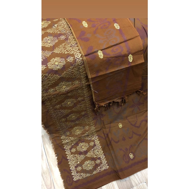 ABHA-Kamen Lembaran Motif Endek Katun Tretes Set Selendang/Wanita Bali
