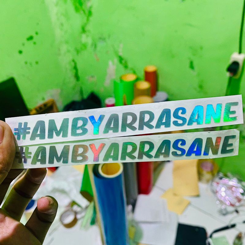 Stiker AMBYAR RASANE cuting sticker motor helm visor #ambyarrasane