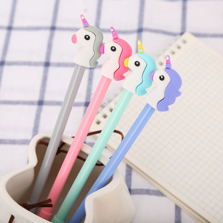 Stationary Polpen Pulpen Bulpen Bolpoin Bolpoint Pena Karakter Gel Lucu Motif Unicorn Alat Tulis Sekolah Kantor Murah GMALL ST0006