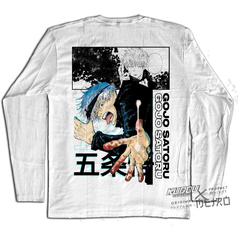 Longsleeve Gojo Curtain Anime Manga Jujutsu Kaisen Premium Unisex