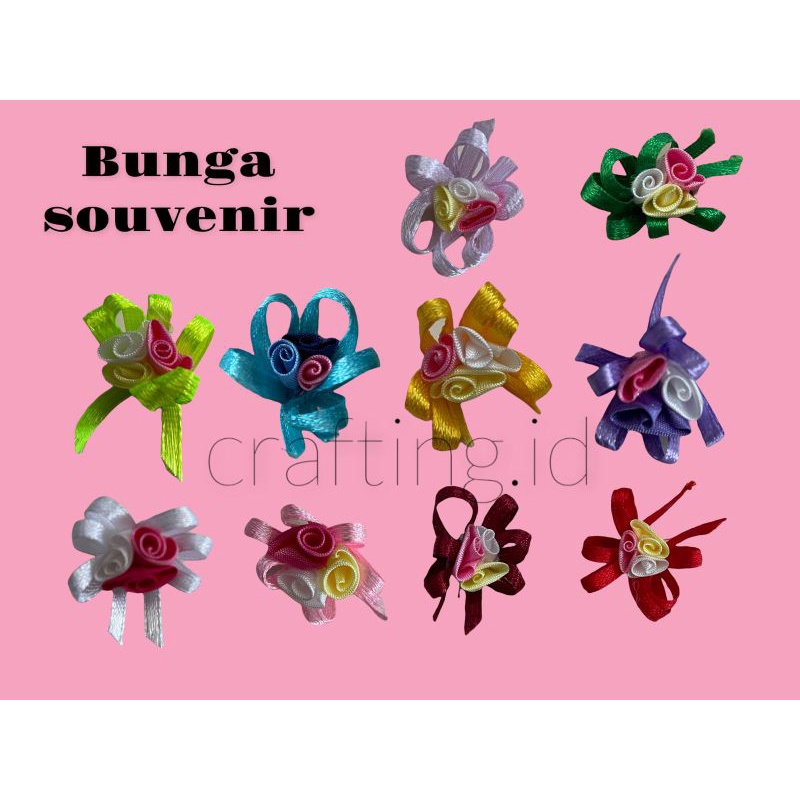 10 PCS APLIKASI BUNGA SOUVENIR