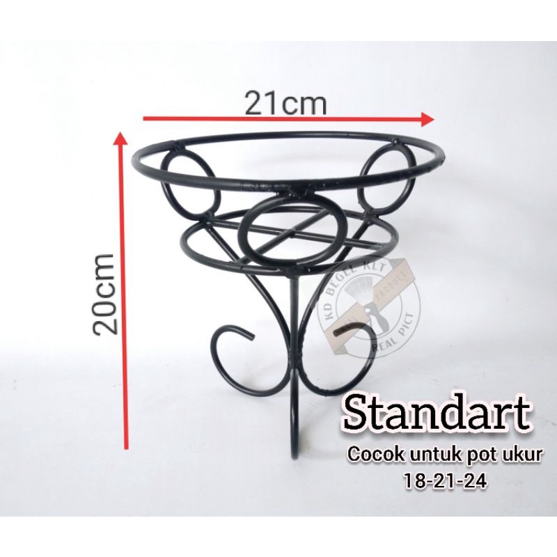 Crystalcove12 Standing Pot Bunga Tunggal / Rak Bunga Besi Minimalis