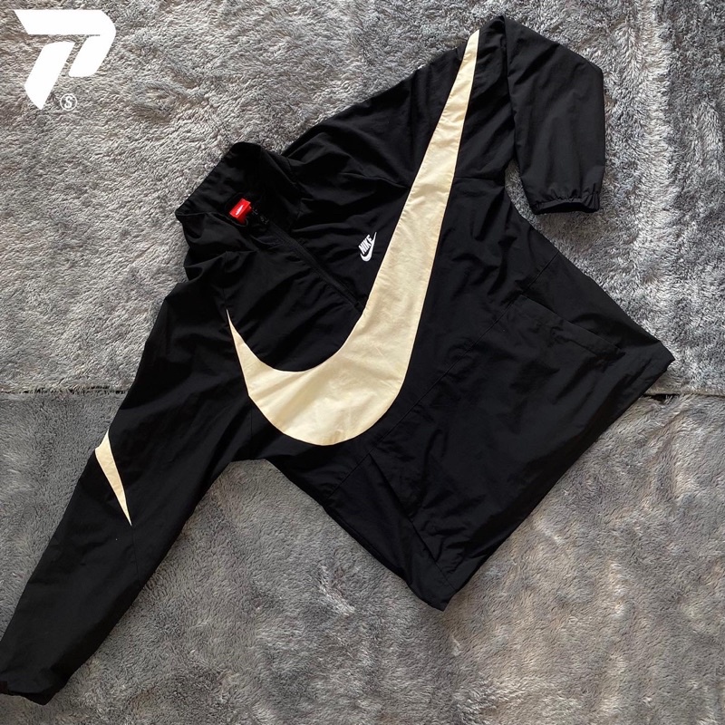NIKE VTG BIG SWOSH HALFZIP  FOLDABLE JACKET
