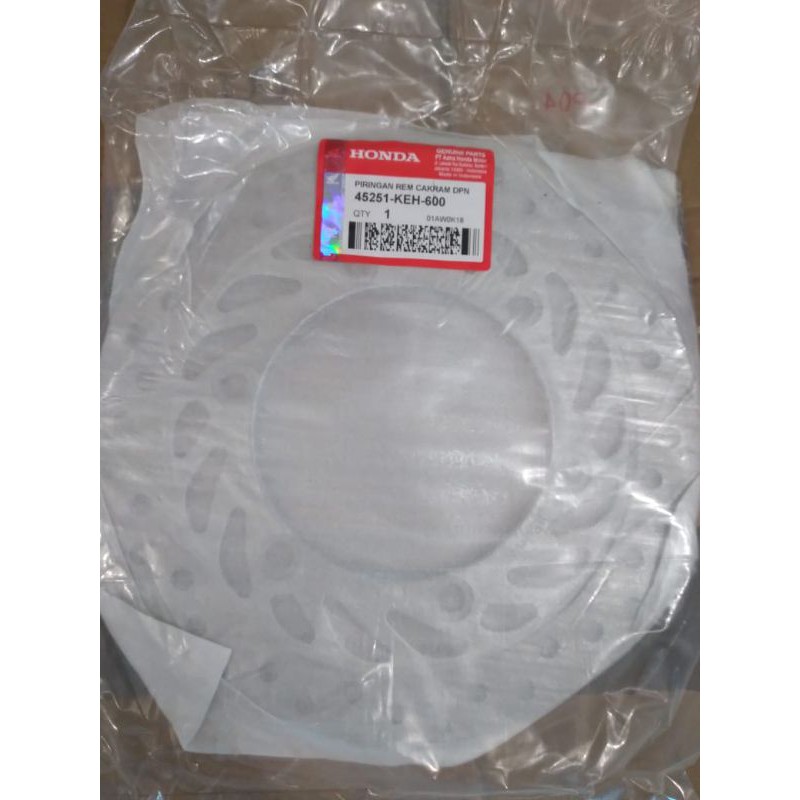 PIRINGAN REM CAKRAM DEPAN MOTOR MEGA PRO NEW HONDA