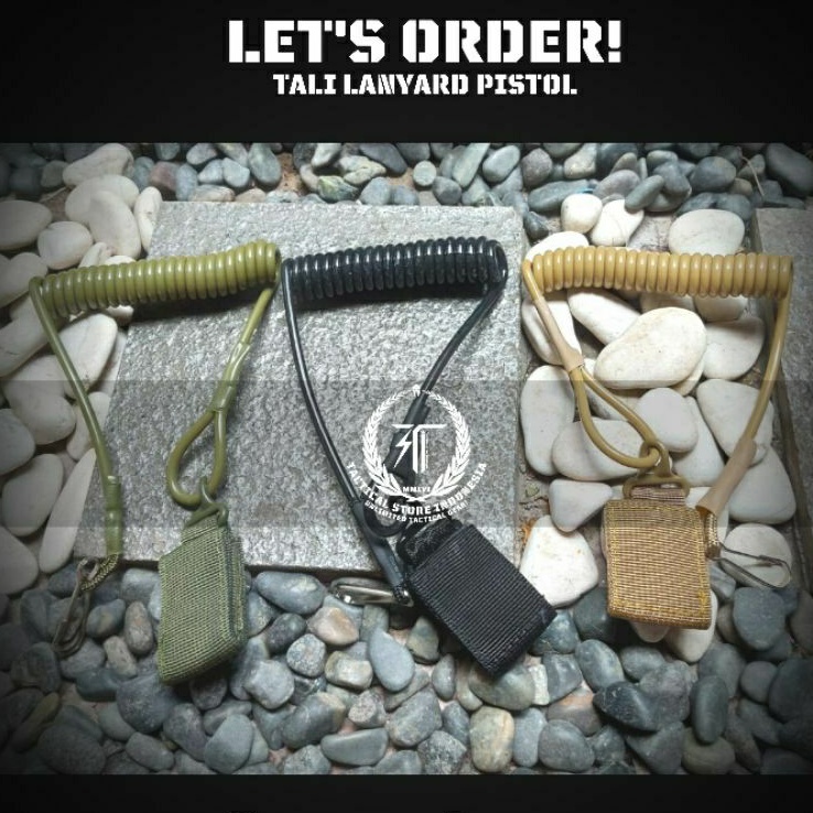 Tali Pengaman / Gantungan Pistol - Sling Lanyard Tactical Kopel Set