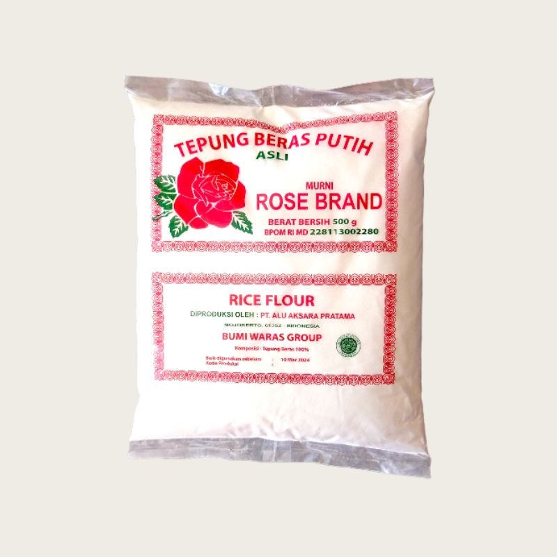 

ROSE BRAND Tepung Beras Putih Asli - Tepung Beras Mawar [500g]
