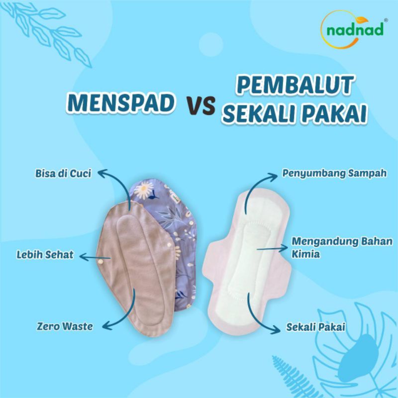 Pembalut Kain Night bisa untuk Nifas - Menspad Nadnad 35 cm