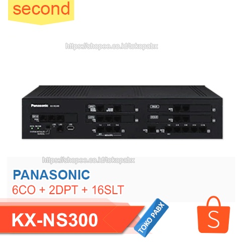 Pabx Panasonic KX-NS300 kapasitas 6 co line 2 digital 16 analog extension second (bekas)