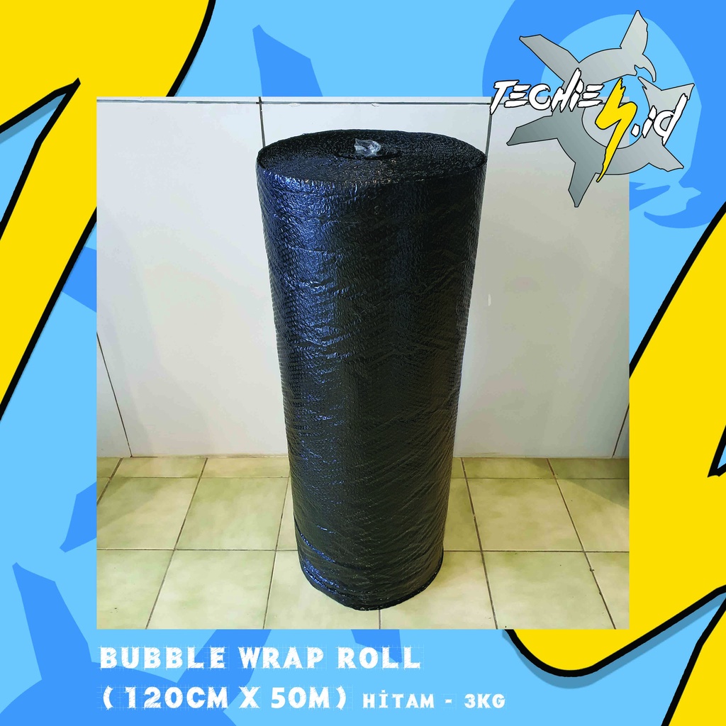 

Bubble Wrap Roll Hitam Ukuran 120cm x 50m (Gojek / Grab)