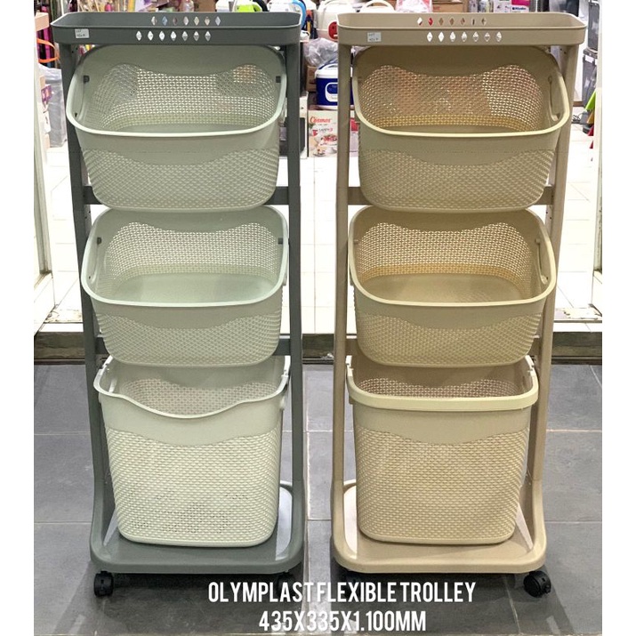 OLYMPLAST - LAUNDRY BASKET | RAK LAUNDRY SUSUN 3 + RODA