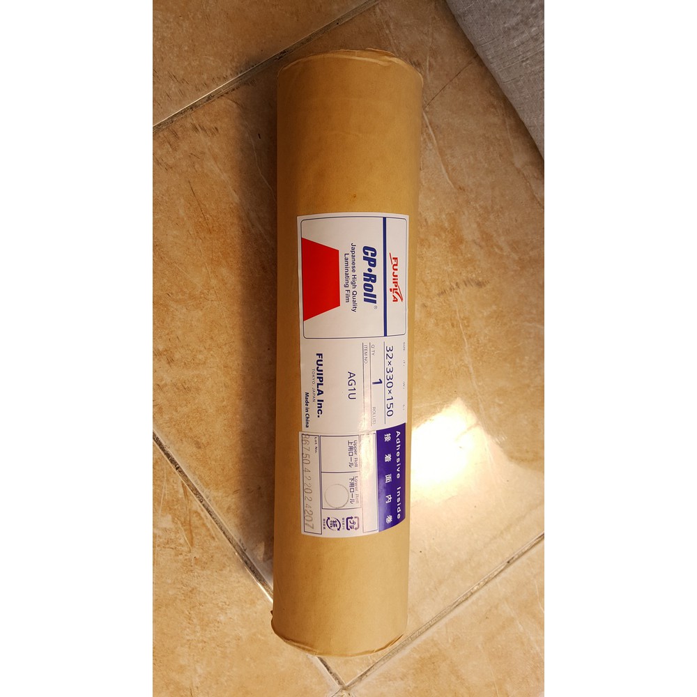 Plastik Laminating Roll Glossy Fuji 330 x 150 x 32 Label Merah