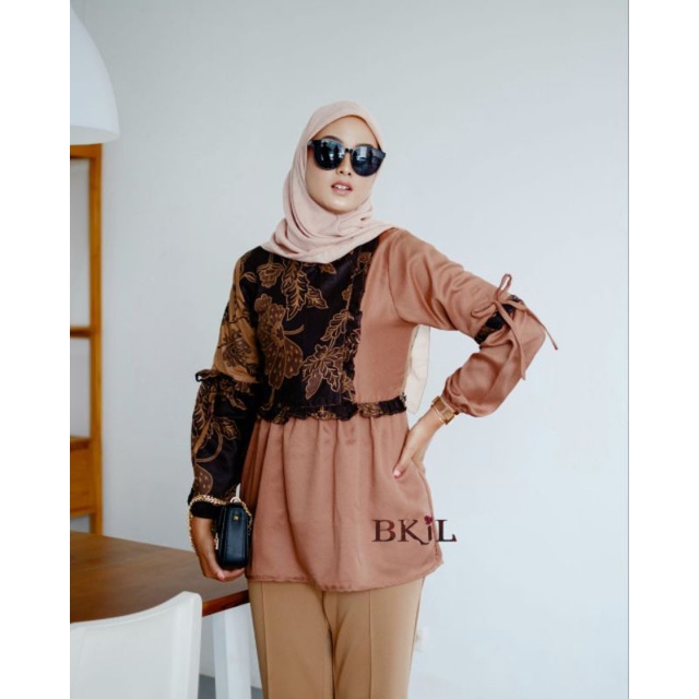 tey-17 Batik wanita ASJ SA HRB026 baju batik wanita moderen casual size M L XL XXL-B. Pitta new 2
