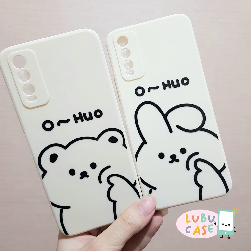 VIVO Case Couple Timbul Cute Bear & Bunny Case TPU Y12 Y15 Y17 Y12S Y20 Y20(2021) Y20S Y20S[G] Y91 Y