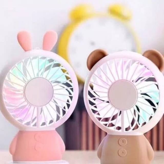 Kipas mini karakter bear &amp; bunny