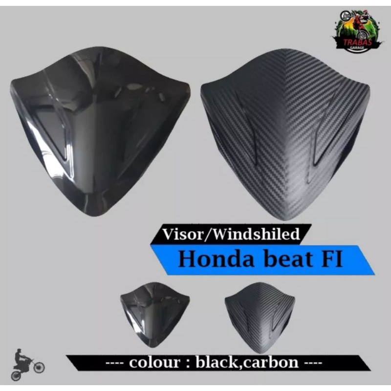 Visor windshield honda beat fi esp focus HITAM KILAT DAN CARBON(K7IT)