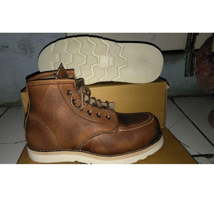 Sepatu redwing moctoe boot safety kulit ll Red wing shoes ll sepatu xrider safety boot kulit asli ➹ 