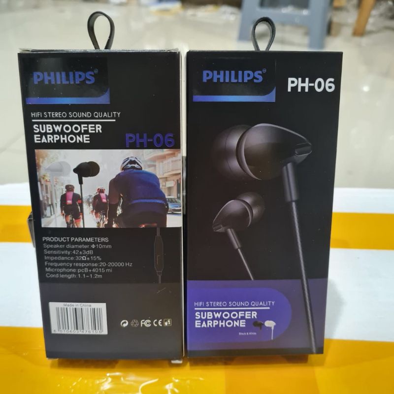 (OM) HF HEADSET PHILIPS PH-06 STREO BASS PACKING IMPORT