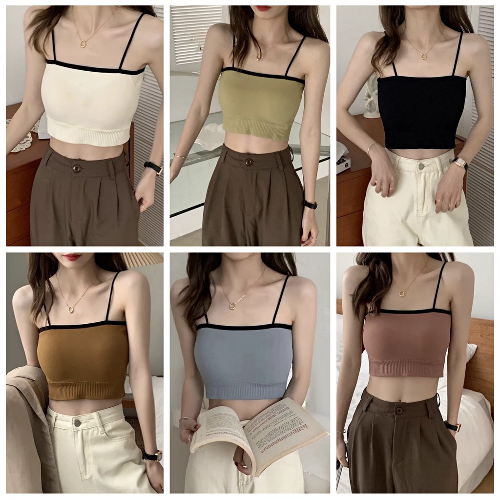 Bra Tank Top Crop Top Korea Seamless Tanpa Kawat / Tube Bra / Tank Top Seamless Wanita Import Dalika