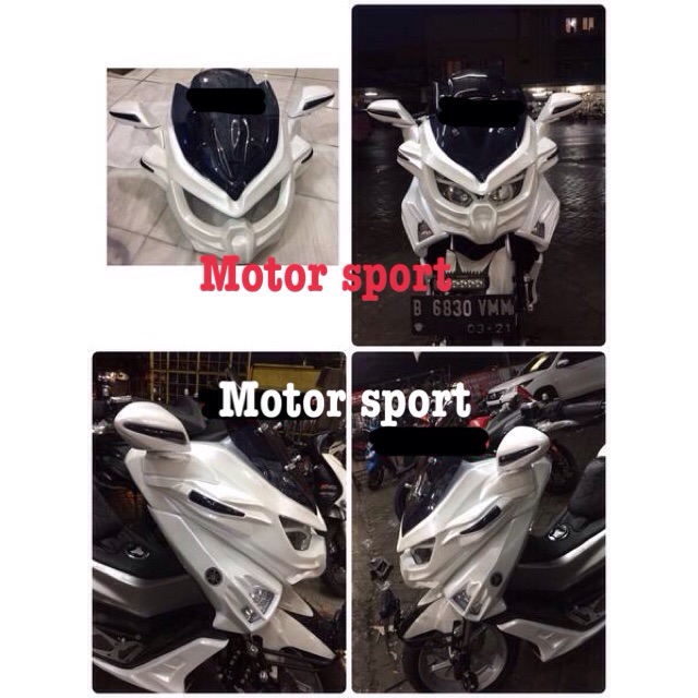 Sepaket topeng/kedok ,cover lampu nmax model transformer