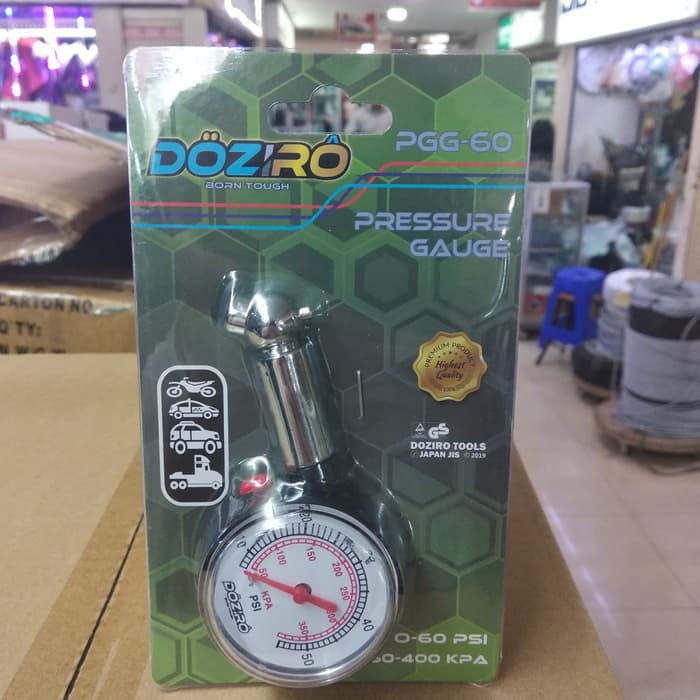 ALAT UKUR TEKANAN ANGIN BAN MOBIL MOTOR DOZIRO - UKURAN ANGIN BAN MOBIL MOTOR -PRESSURE GAUGE