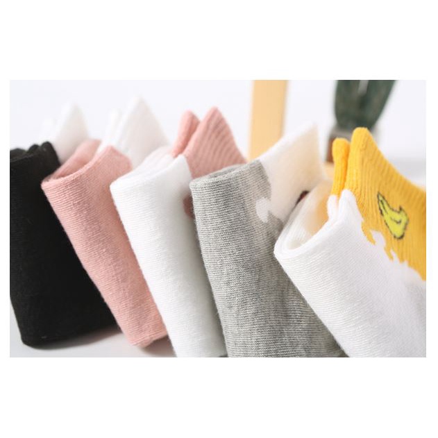 DF KK202 Kaos Kaki Wanita Motif Buah Kaos Kaki Karakter Unisex Tinggi Cute Socks Fruit Korean