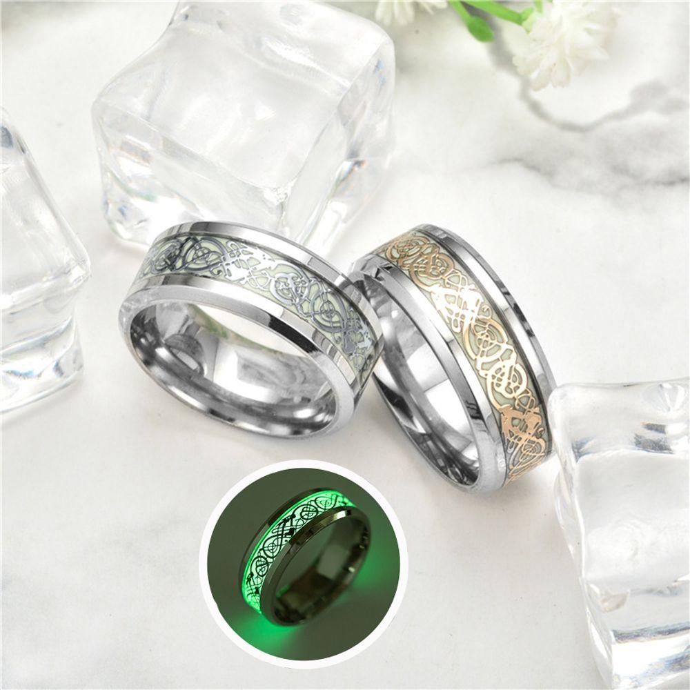 Lily Luminous Band Ring Fantastic Pria Wanita Hadiah Stainless Steel