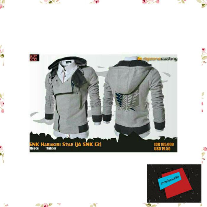 Jaket Pria parasut parka gunung harakiri attack on titan KK366