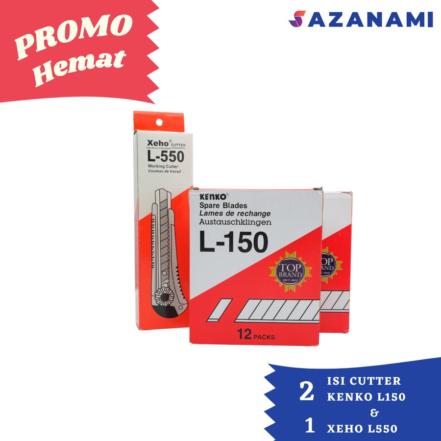 

PROMO HEMAT 3B 2PACK ISI KATER KENKO L150 + 1 CUTTER XEHO L550