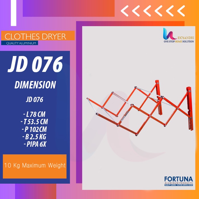 Jemuran Dinding Jemuran Handuk Fortuna - 76 Cm, Biru